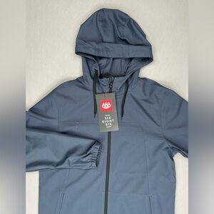 686 MENS UNIX FULL ZIP HOODED WINDBREAKER JACKET